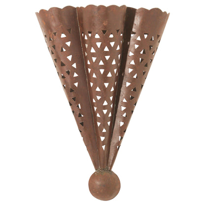 Handcrafted Moroccan Metal Tole Sconce Shade, Moorish Style, 1980