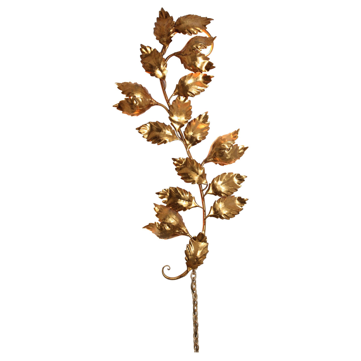Italian 1960s Hollywood Regency Gilt Metal Wall Sconce, by Hans Kogl — Italy