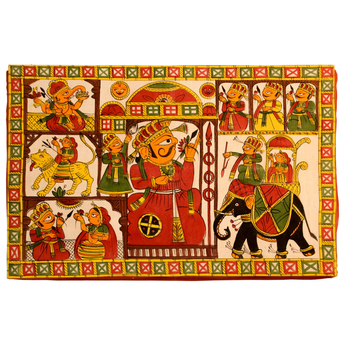 Asian Decorative Art Phad Painting Rajasthan Royal Procession — main image