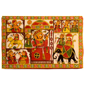 Asian Decorative Art Phad Painting Rajasthan Royal Procession