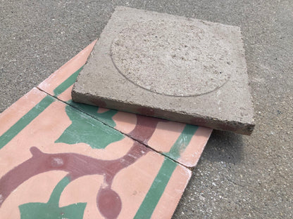 Moroccan Handcrafted Encaustic Cement Tile, Moorish Design, 1980