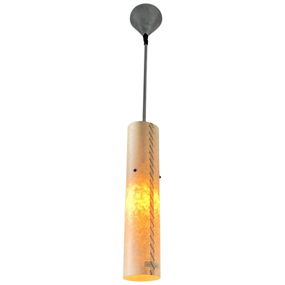 Stitched Parchment Pendant Light in the Style of Santa & Cole, Spain, 1980 — main image