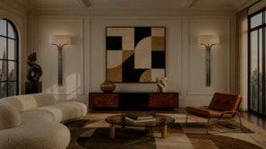 Pair of Monumental 1970s Chrome and Brass Wall Sconces, Jansen Style