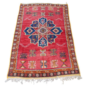 Vintage Handwoven Berber Rug by Weaver Tribes of Morocco, Wool, 1960s