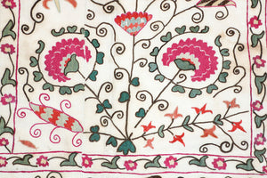 19th C. Suzani Bukhara Uzbekistan Antique Embroidered Islamic Art Textile Susani