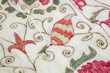 19th C. Suzani Bukhara Uzbekistan Antique Embroidered Islamic Art Textile Susani