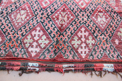 1960s Vintage Moroccan Berber Rug by Berber Tribes, Hand-Woven Wool