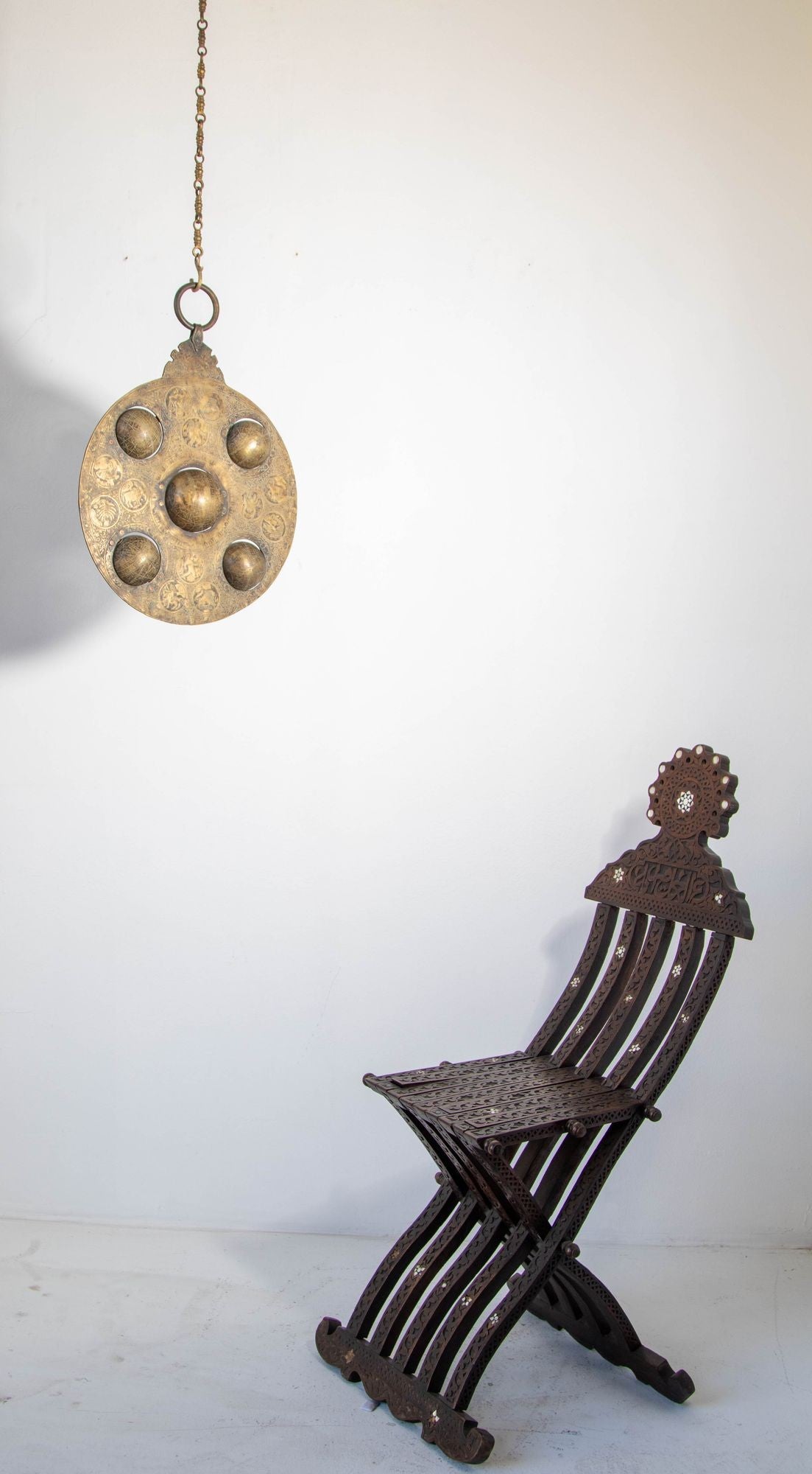 Islamic Cast Bronze Astrolabe with Five Celestial Globes Astronomical Instrument