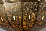 Vintage Large Moroccan Brass Chandelier in Andalus Moorish Style