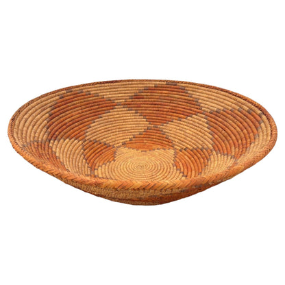 Large American Western Basket Vintage Woven Reed 1950s — additional view 6