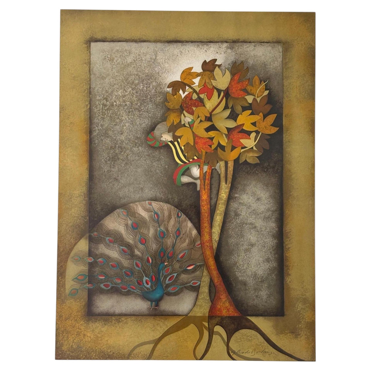Graciela Rodo Boulanger Peacock For Sophie Signed and Numbered Lithograph 1979 — additional view 2