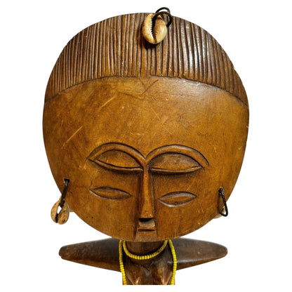 Ashanti Akua’ba Fertility Figure with Cowrie Shells, Ghana, circa 1930 — additional view 12