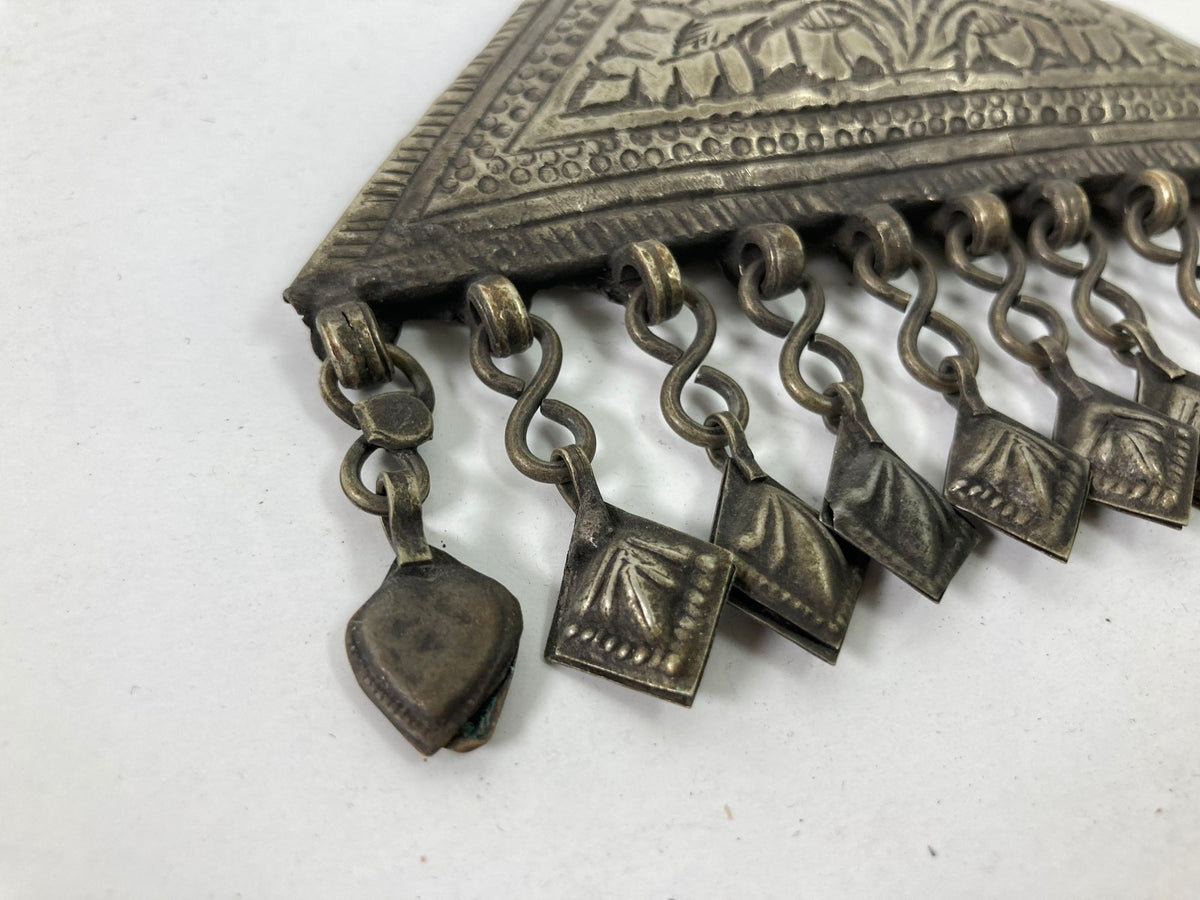 1920s Antique Silver Repousse Talisman Holder from Berber Tribes