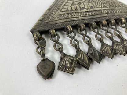 1920s Antique Silver Repousse Talisman Holder from Berber Tribes