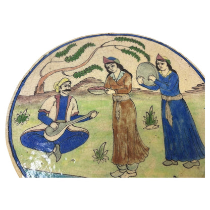 Antique Persian Qajar Ceramic Tile, Hand-Crafted, Islamic Style, 1880 — additional view 7