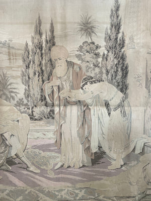 Moorish Tapestry with a 19th Century Orientalist Arabian Scene