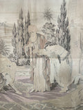 Moorish Tapestry with a 19th Century Orientalist Arabian Scene