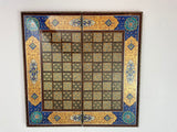 Moorish Persian Inlaid Micro Mosaic Backgammon and Chess Board