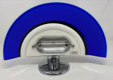 Postmodern Italian Cobalt Blue Murano Glass & Chrome Wall Sconce, 1980s 1 of 7