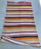 1960s Moroccan Tribal Rug Handwoven North African Ethnic Textile Floor Covering