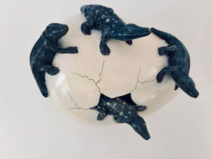 1980s Vintage Ceramic Hatching Alligators by Nacho Mejia, Mexican Art — additional view 10