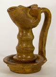 Antique Islamic Persian Nishapur Style Ceramic Glazed Oil Lamp