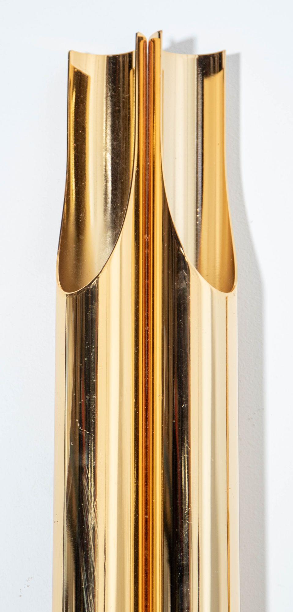 Italian Polished Brass Orgue Wall Sconce, Post-Modern Design, 2015 — Italy