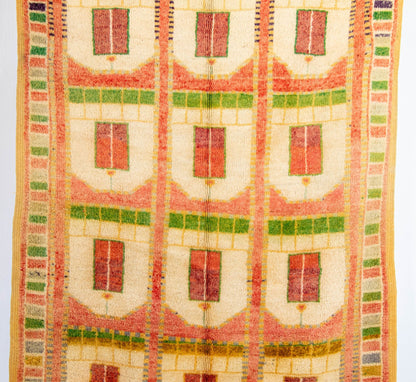 Vintage Moroccan Beni Mguild Runner Rug, Hand-Woven Wool, 1980s