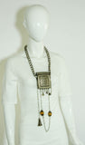 Antique Moroccan Ethnic Talisman Silver Amulet Box Holder