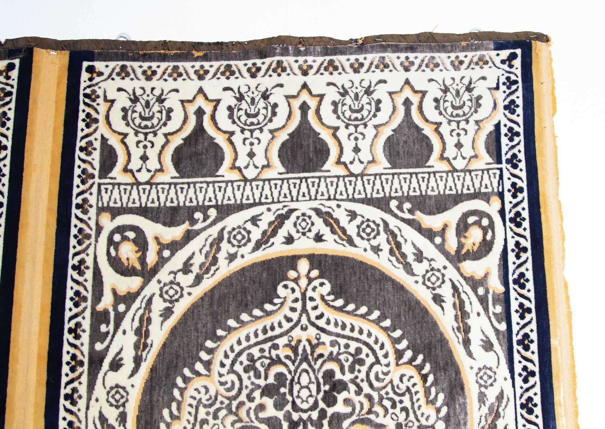Antique Moroccan Moorish Silk Textile Tapestry Wall Hanging Hiti 19th C.
