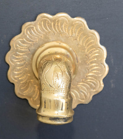 Vintage Moroccan Brass Fountain Faucet with Engraved Moorish Design