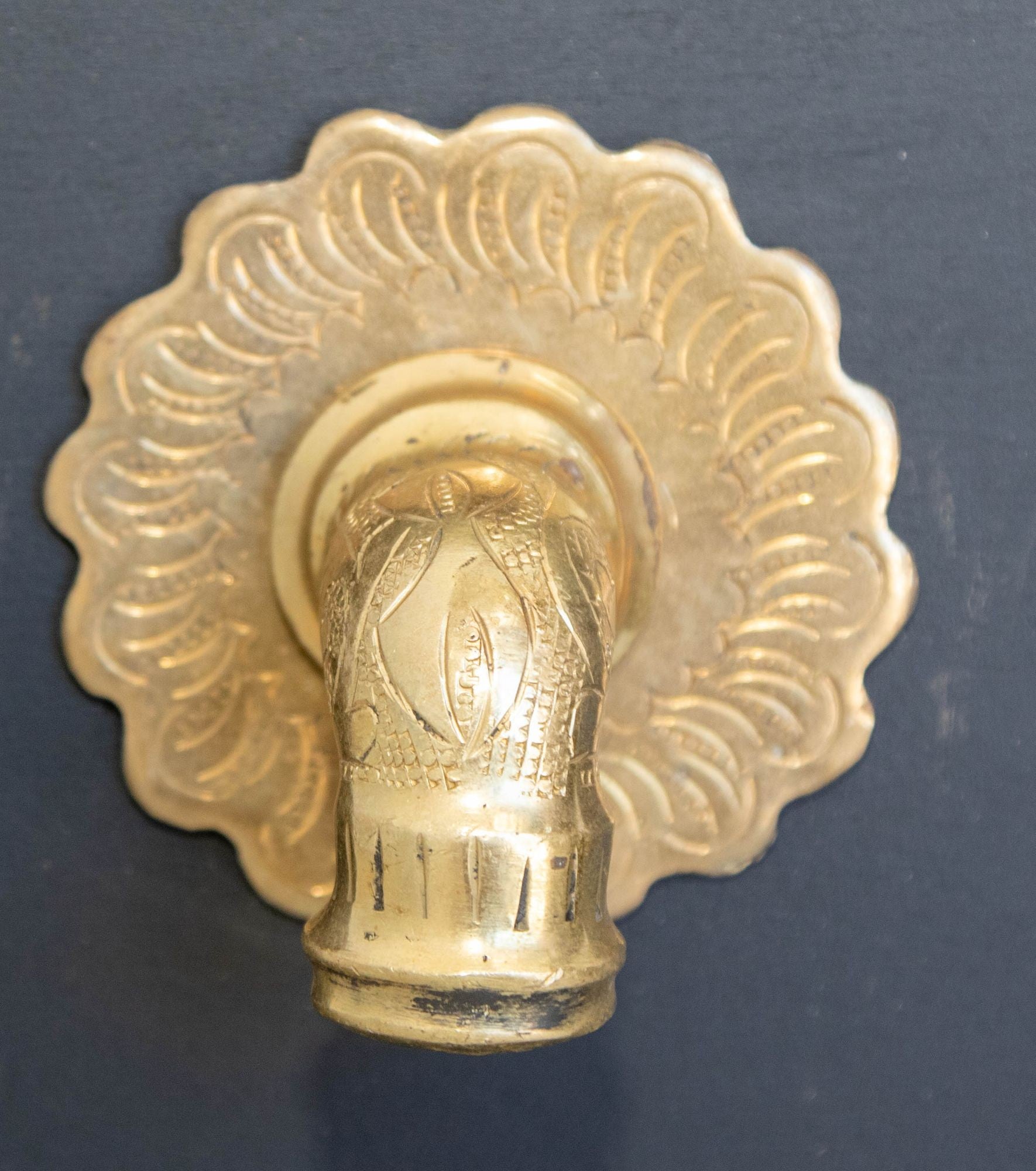 Moroccan Fountain Faucet Engraved Polished Brass
