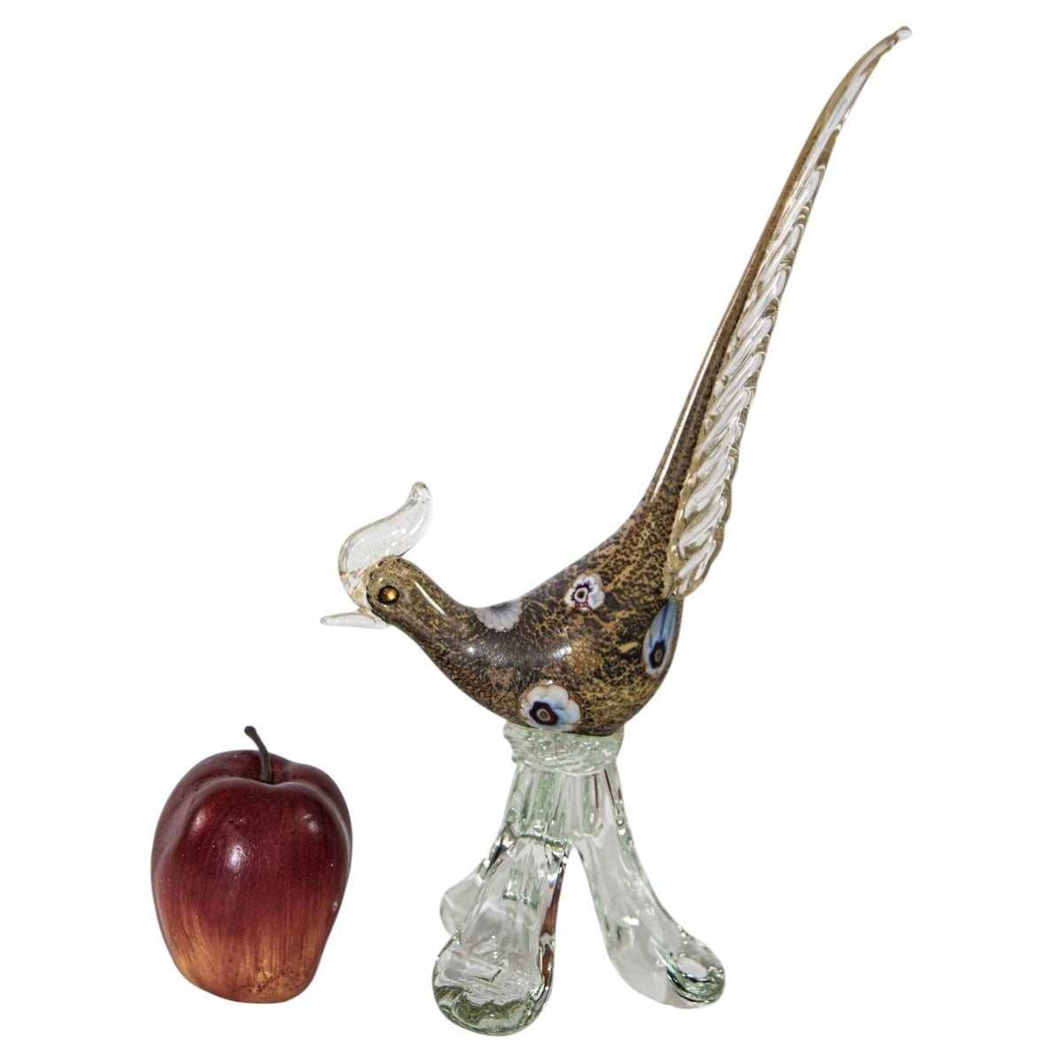 Italian Murano Art Glass Pheasant Bird Sculpture 1960s — additional view 16