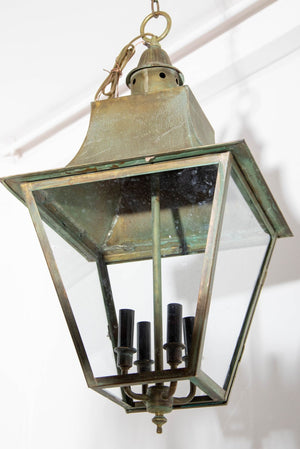 Verdigris Copper Brass Hanging Hall Lantern