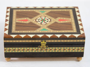 Granada Moorish Spain Inlaid Marquetry Jewelry Music Box