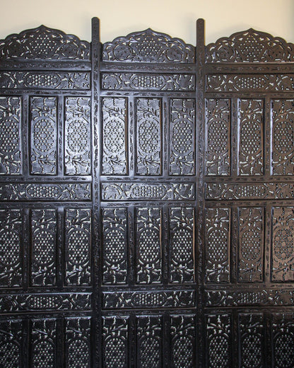 Hand-Carved Indo-Portuguese Moorish Queen Four-Poster Bed, India, 2000