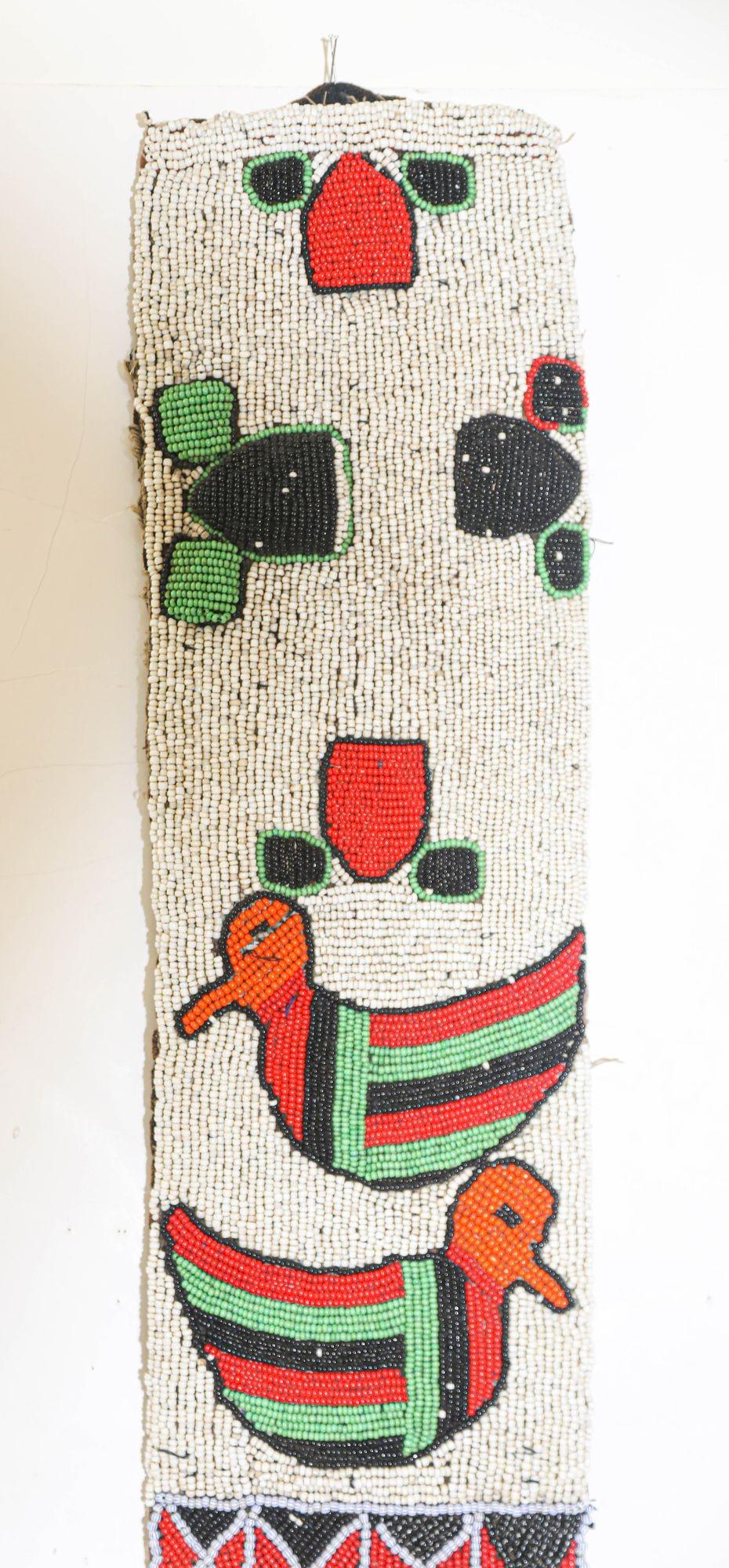 African Yoruba Diviner's Beaded Wall Hanging Panel Sash 1950 — additional view 3