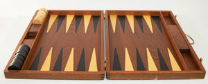 Vintage Wood Backgammon Set Game Box, Circa 1950