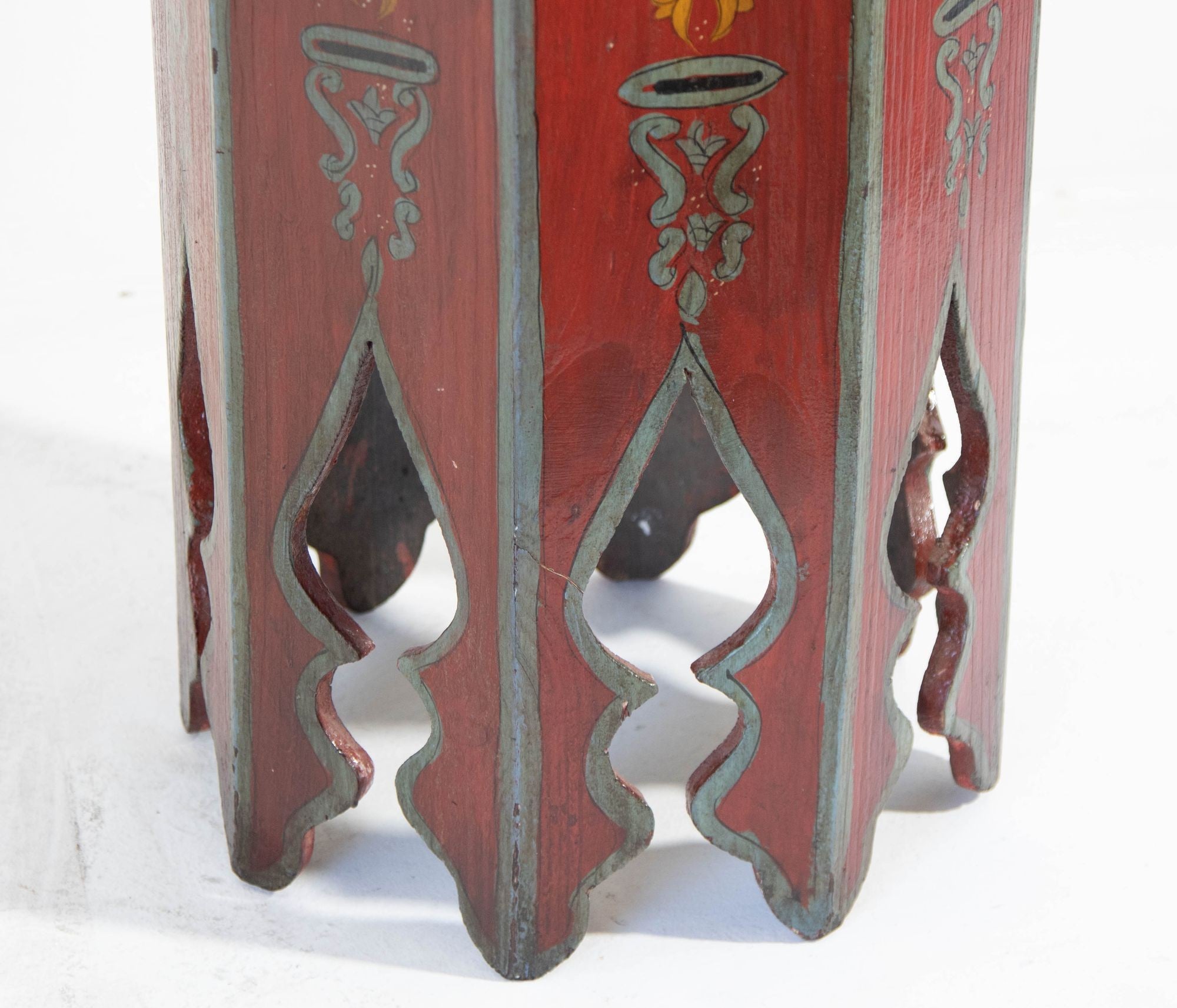 Moroccan Moorish Pedestal Octagonal Table 1960s