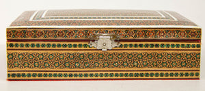 Middle Eastern Persian Micro Mosaic Khatam Inlaid Jewelry Box