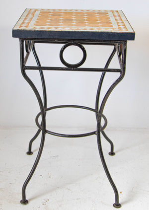 Vintage Moroccan Mosaic Outdoor Tile Table