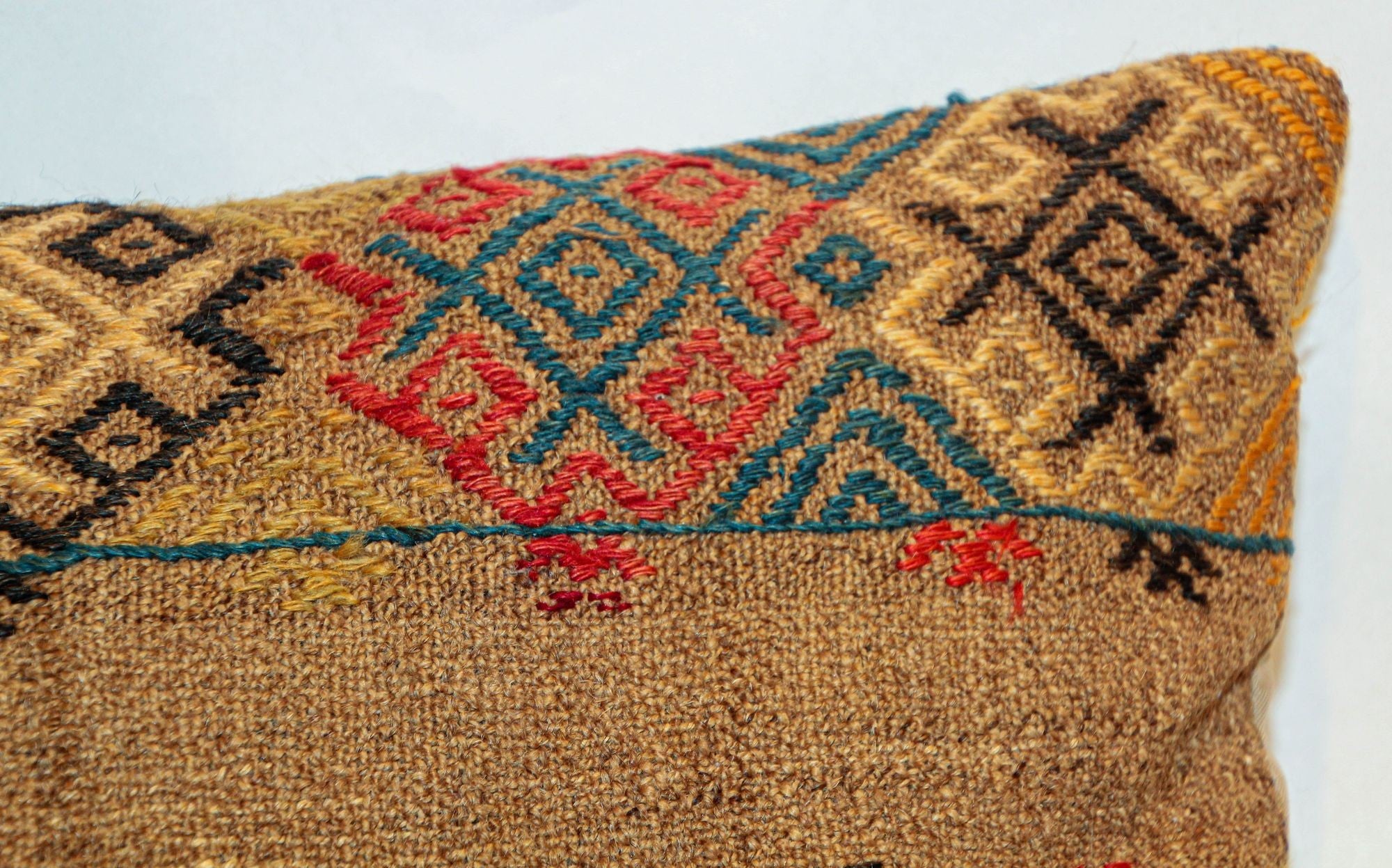 Vintage Moroccan Berber Pillow Hand-woven Rug Pillow