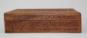 Anglo Raj Hand Carved Wooden Decorative Jewelry Box