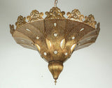Moroccan Chandelier Polished Gold Brass