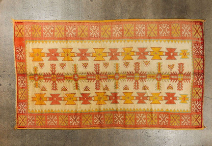 Vintage Moroccan Beni M'Guild Rug Runner, Hand-Woven Wool, 1960s
