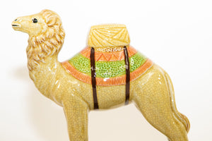 Vintage Porcelain Camel Sculptures Figurines Bookends