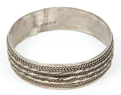 Moroccan Berber Tribal Bracelets, Handcrafted Silver, Folk Art, 1950