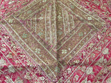 Large Mughal-Style Embroidered Silk Textile, Rajasthan, India, circa 1950