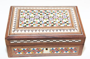 Middle Eastern Mosaic Moorish Box Inlaid