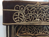 Collectible Vintage Hand-tooled Leather African Berber Tribal Moroccan Bag 1960's